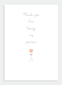 MM181 Thank you for being my person  (pack of 6)