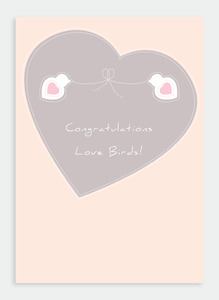 MM179 Congratulations Love Birds (pack of 6)