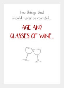 MM173 Age and glasses of wine  (pack of 6)