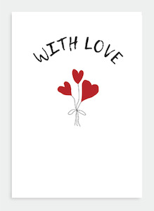 Stationery wholesaling: MC85 - With Love (Pack of 6)