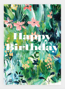 JM26 Happy Birthday Floral (pack of 6)