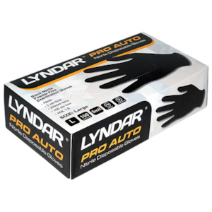 AUTO BLACK NITRILE GLOVES LARGE (BOX 100)