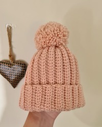 Pom Pom Beanie - Apricot