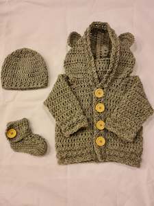 Bear Set - Wool - Grey