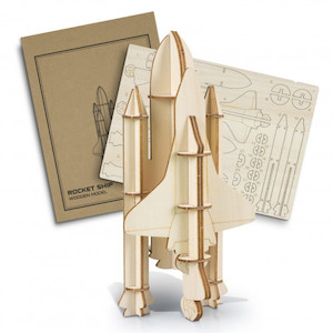 Brandcraft: BRANDCRAFT Rocket Ship Wooden Model