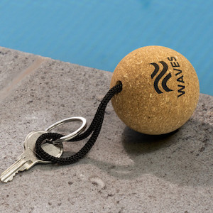 Key Rings: Cork Floating Key Ring – Round