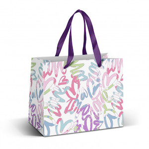 Full Custom: Medium Ribbon Handle Paper Bag – Full Colour