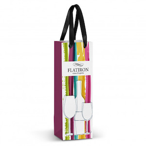 Full Custom: Champagne Ribbon Handle Paper Bag – Full Colour