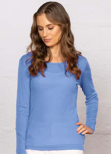 Merino Wool Demi Scoop Top - Bay Road