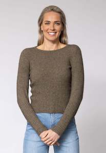 Possum Merino Rib Crew Neck - Noble Wilde