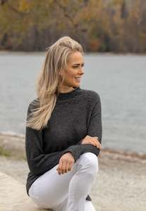 Possum Merino Cable Funnel Neck Jersey - Noble Wilde