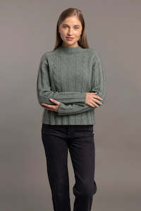 Clothing: Possum Merino Corrugated Cable Pullover - McDonald Textiles