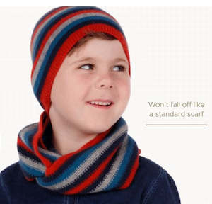 Clothing: Kids Striped Loop Scarf - Native World