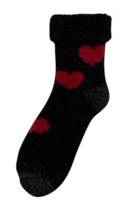 Possum Merino Heart Baby Socks - Norsewear