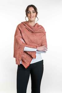 Possum Merino Jacquard Wrap - Koru Knitwear