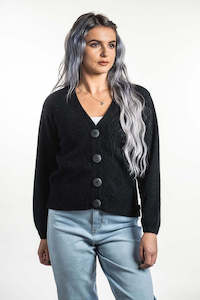 Clothing: Possum Merino V Neck Cardigan - Koru Knitwear