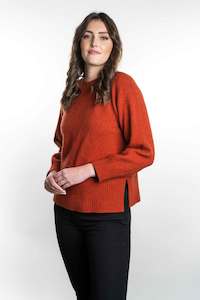 Clothing: Possum Merino Split Hem Jumper - Koru Knitwear