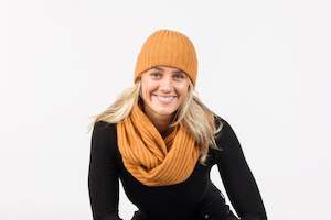 Clothing: Possum Merino Ribbed Loop Scarf - Native World