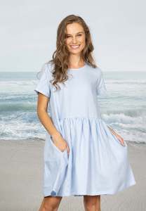 Summer Weight Linen Gathered Dress - Noble Wilde