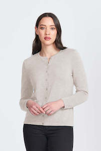 Merino Wool Classic Button Cardigan  - Royal Merino