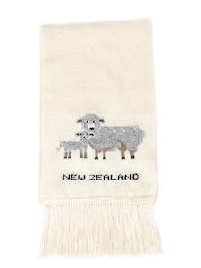 Clothing: Merino Wool Sheep Scarf - Lothlorian Knitwear