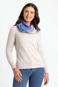 Clothing: Merino Wool Graduated Stripe Infinity Scarf - Royal Merino