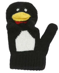 Clothing: Children's Merino Wool Penguin Mitten - Lothlorian Knitwear