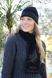 Possum Merino Fern Skull Beanie - Lothlorian Knitwear