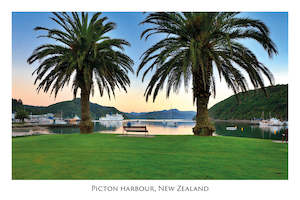 Greeting card: 028 - Post Art Postcard - Picton at Sunrise