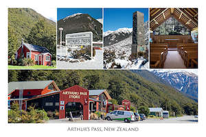 198 - Post Art Postcard - Arthur's Pass Composite