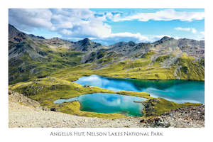 Greeting card: 019 - Post Art Postcard - Angelus Hut Aerial