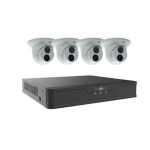 Unv S2 NVR 4CH, 2TB HDD 4 x 5mp Turret Cameras