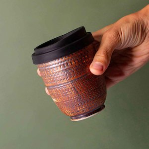 Rustic Ceramic Travel Cup