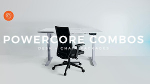 Desk + Active chair + Power insert with Wireless charging Powercore