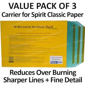 Pack 3 Hi-Res Carrier for Spirit Classic Paper | Reduces Background Over Burning…