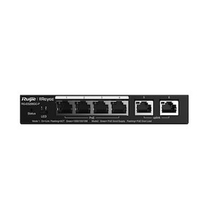 Ruijie Reyee RG-ES206GC-P 6-Port Managed PoE Switch, 4x Gigabit PoE+, 2x Gigabit…