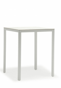 ELLA Bar Table - 90x90x100 - White Frame with an HPL Table Top