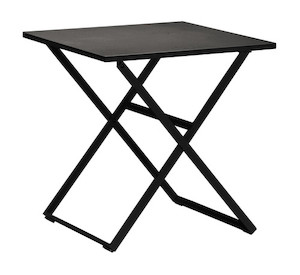 ROSIE Folding Aluminium Dining Table - 70x70 cm Charcoal