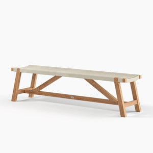 JACKSON Teak Outdoor Bench 180 cm by Devon - Two Colours: Black or Whitewash, ON…