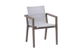 COPENHAGUE Outdoor Dining Arm Chair - Ostend White