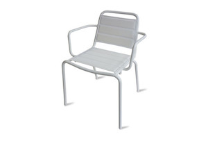 VEGA Outdoor Aluminium Dining Armchair by MAIORI - Charcoal or White - 50% OFF