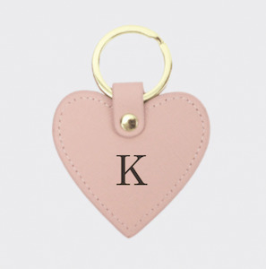 Monogrammed Heart Key Ring - Pink - Precious Imprints