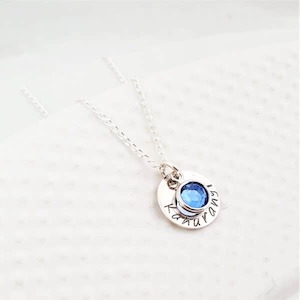 Products: Personalised Love Charm Sterling Silver Charm Swarovski