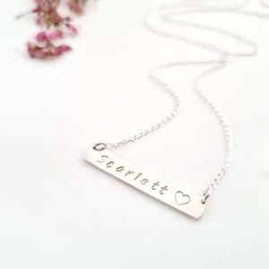 Products: Bar of Love - Bar Necklace - Precious Imprints