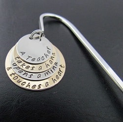 Bookmark Teacher's Gift Personalised Gift Silver Gold