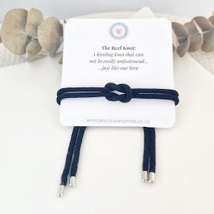 Reef Knot Adjustable Bracelet - Precious Imprints