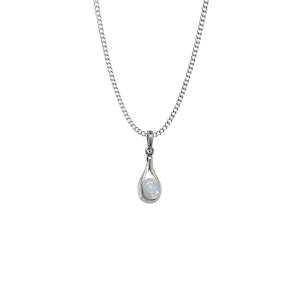 Luna 'Autonoe' Twist Necklace | Silver | Moonstone | 45cm