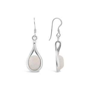 Luna 'Autonoe' Drop Hook Earrings | Sterling | Moonstone