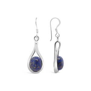 Luna 'Autonoe' Drop Hook Earrings | Sterling | Lapis