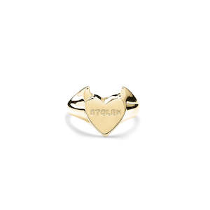 Stolen Girlfriend Club | Sinister Heart | Gold Plated | Ring | Size N